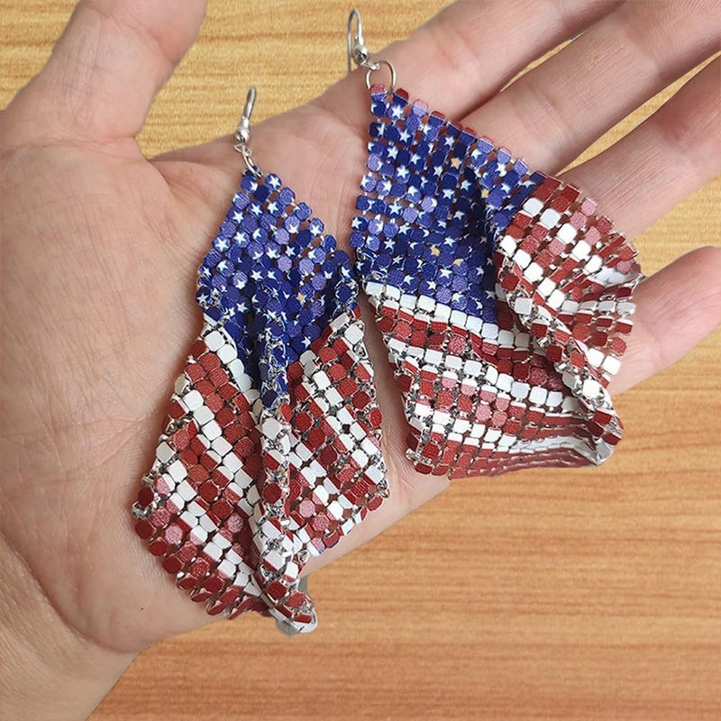 ecozran Halloween, Christmas, 4th of July Patriotic Earrings, Holiday Earrings Independence Day Stud Dangle Drop Earrings Hook Fashion Jewelry Gift for Women - Image 2